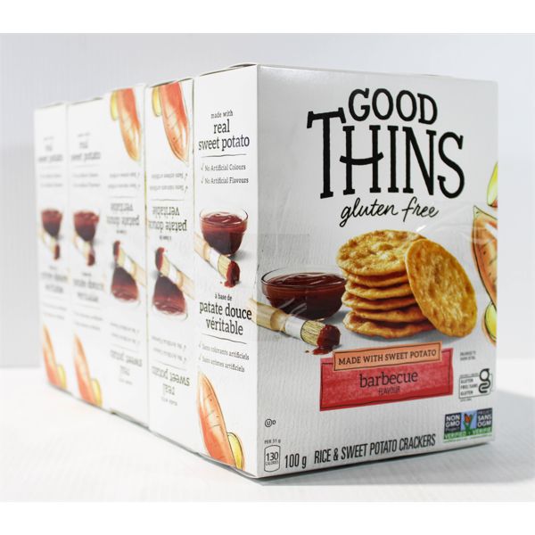 5 BXS GOOD THINS BBQ RICE & SWEET POTATO CRACKERS