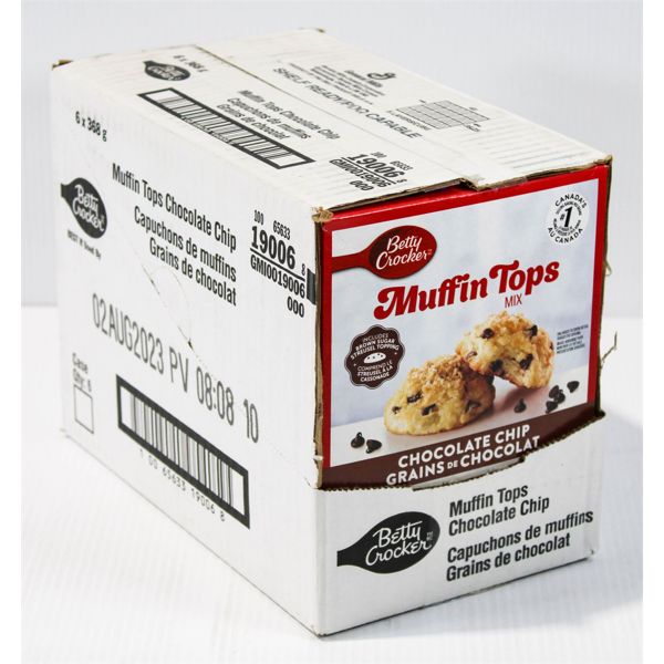 MUFFIN TOPS BETTY CROCKER CHOC CHIP MIX 6X368G