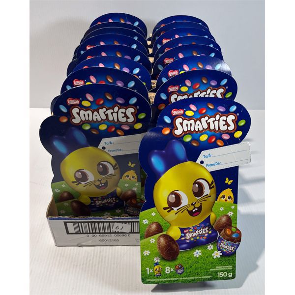 16 BXS NESTLE SMARTIES MILK CHOCOLATE BUNNYS & EGGS