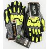 Image 1 : 2 PAIR BDG IMPACT/CUT RESISTANT LVL 5 HI-VIZ WORK GLOVES SIZE L