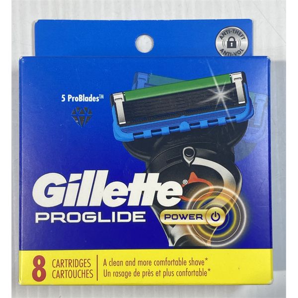 GILLETE PROGLIDE POWER - 8 RAZOR CARTIDGES