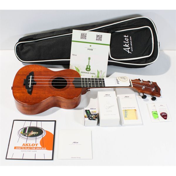 NEW AKLOT AKS21 UKULELE W/ BAG AND ACCESSORIES