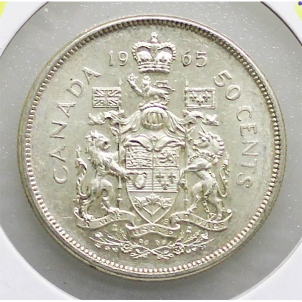 1965 CANADA SILVER HALF DOLLAR