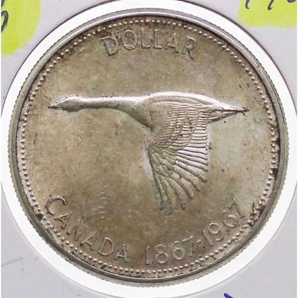 1967 CANADA GOOSE SILVER DOLLAR
