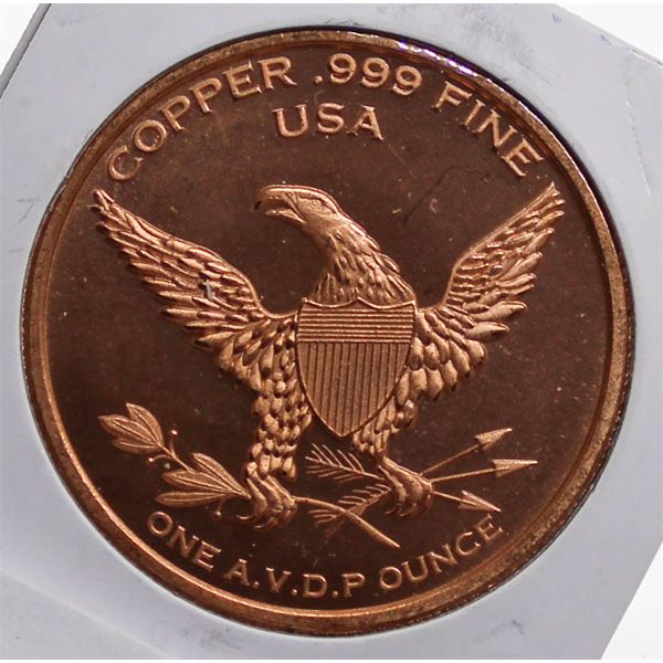 USA .999 FINE COPPER 1OZ COIN