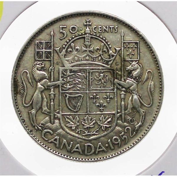 1952 CANADA SILVER HALF DOLLAR 