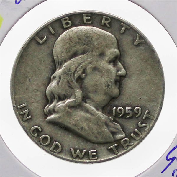 1959 US LIBERTY BELL SILVER HALF DOLLAR