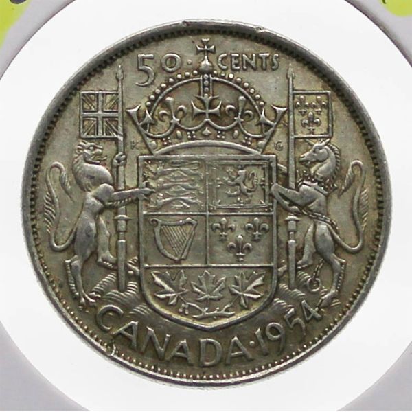 1954 CANADA SILVER HALF DOLLAR