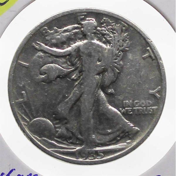 1935 US WALKING LIBERTY SILVER HALF DOLLAR