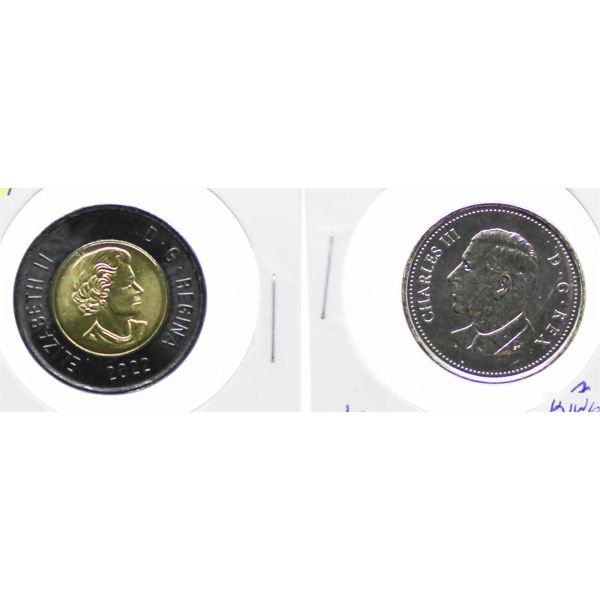 2022 QUEEN LIZ II MEMORIAL & KING CHARLES II COINS