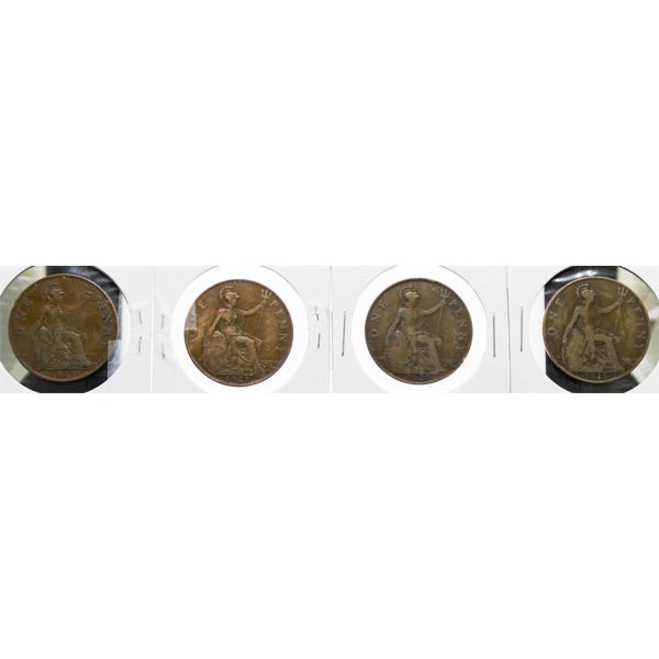 1917, 1920, 1921 & 1927 LARGE PENNIES