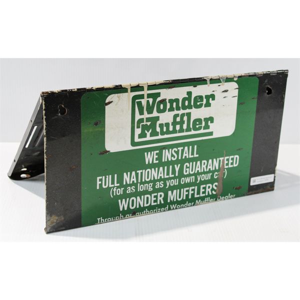 WONDER MUFFLER METAL ADVERTISING DISPLAY