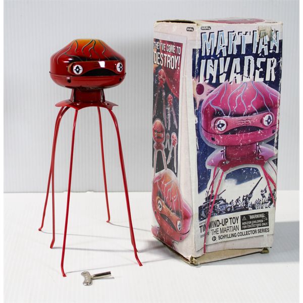 MARTIAN INVADER TIN WIND-UP TOY BY SCHYLLING