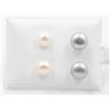 Image 1 : #75-NATURAL AKOYA PEARL STUD EARRINGS /2 PAIR