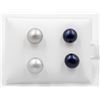 Image 1 : #79-NATURAL AKOYA PEARL STUD EARRINGS /2 PAIR