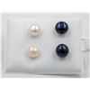 Image 1 : #71-NATURAL AKOYA PEARL STUD EARRINGS /2 PAIR