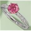 Image 3 : 1 CT GRA CERTIFIED PINK MOISSANITE 925 ST. SILVER