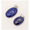 Image 1 : #189-NATURAL LAPIZ LAZULI PENDANT 2PCS