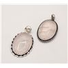 Image 1 : #178-NATURAL ROSE QUARTZ PENDANT 2 PCS