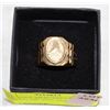 Image 1 : GOLD TONE MERCEDES RING STAMPED 18K SIZE 10.5