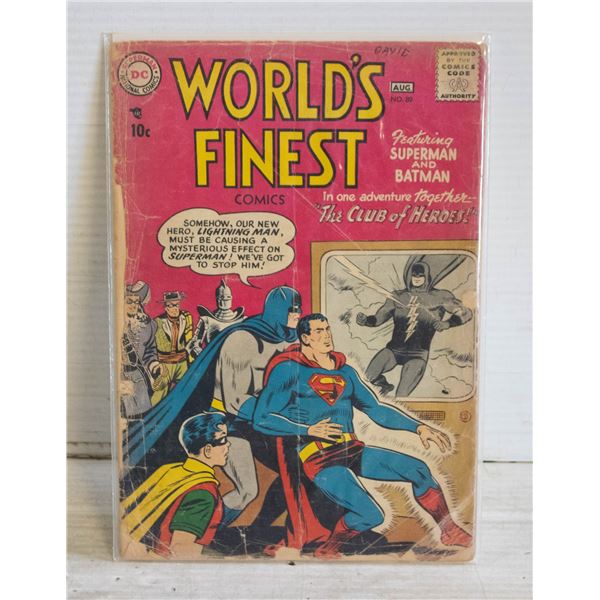 DC WORLDS FINEST #89 COMIC, 10 CENT PRICE