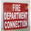 Image 1 : FIRE DEPARTMENT CONNECTION METAL SIGN
