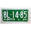 Image 1 : NEW 1968 UNUSED LICENSE PLATE