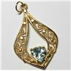 Image 1 : BZ1930-134M 10K BLUE TOPAZ (0.9CT) PENDANT