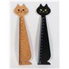 Image 1 : 2 NEW TRACEABLE WOODEN 15CM CAT DESIGN RULERS