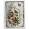 Image 1 : NEW ANTIQUE STYLE BIRD AND FLOWER METAL SIGN