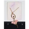 Image 1 : NEW GOLD TONE LIGHT PINK BALLERINA PENDANT