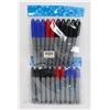 Image 1 : 2 NEW PACKS OF PERMANENT MARKERS BLUE, RED AND