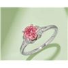 Image 2 : 1 CT GRA CERTIFIED PINK MOISSANITE 925 ST. SILVER