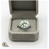 Image 1 : 10.31 CT MOISSANITE SET IN SILVER-PLATED RING