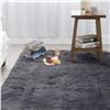 Image 1 : NEW BEDSURE AREA RUG SHAGGY GREY 4' X 5'