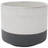 Image 1 : NEW RIVET MODERN PLANTER WHITE/GREY 6.3" TALL