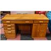 Image 1 : SOLID OAK DESK H-30.25 INCHES W-26 INCHES