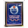 Image 1 : OILERS STANLEY CUP CHAMPIONS BANNER 84, 85, 87, 88