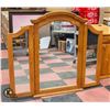 Image 2 : SOLID OAK FRAMED FOLDING MIRROR H-43.75 INCHES