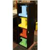 Image 1 : EXPRESSO COLOURED SHELVING UNIT H-57.75" W-15.25"