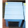 Image 1 : HANDMADE PAINTED/STAINED SMALL TABLE/STOOL BLUE