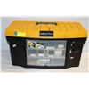 BLACK YELLOW TOOL BOX FILLED WITH FLY