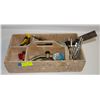 Image 1 : HANDYMAN BOX OF SOLDERING IRONS, BRUSHES, SPOOLS