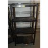 Image 1 : UNSTABLE 4 SHELF BLACK PLASTIC SHELF