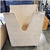 Image 2 : PLYWOOD COMMERCIAL MOVING,/ WAREHOUSE CART 29 X 38 X 54 INCH TALL, HEAVY DUTY CASTORS AND WOOD SHELF