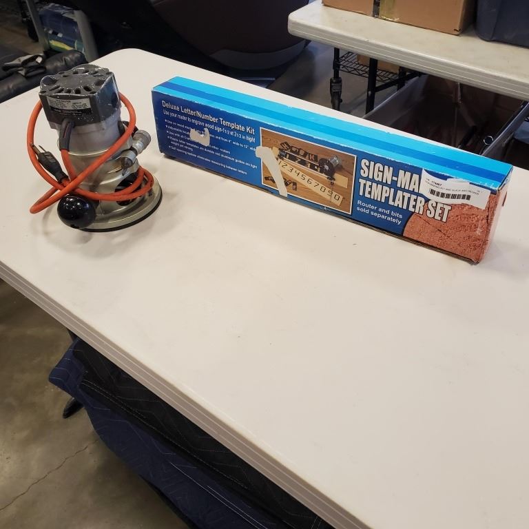 SIGN MAKING KIT AND BLACK AND DECKER ROUTER