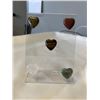 Image 2 : NATURAL STONE AND CRYSTAL HEART DISPLAY, AGATE STONE, NATURAL CITRINE AND NATURAL ROUGH CLEAR QUARTZ