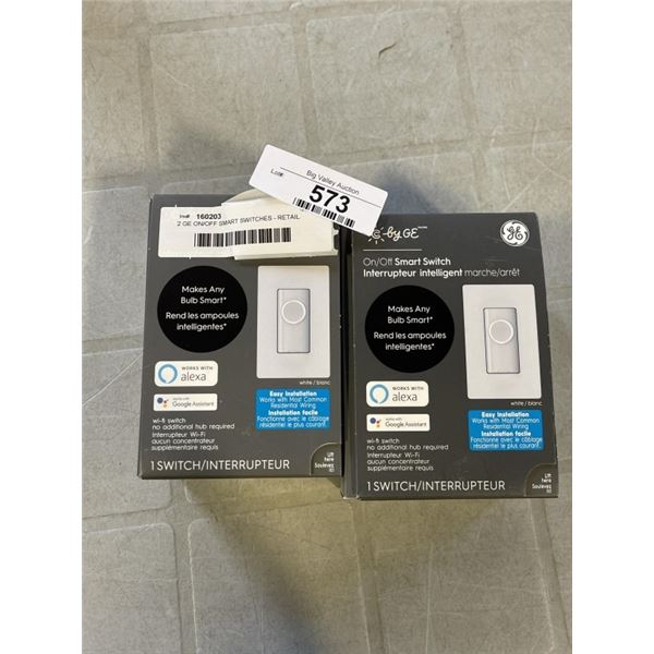 2 GE ON/OFF SMART SWITCHES - RETAIL $159