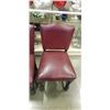 Image 2 : 2 ANTIQUE RED LEATHER CHAIRS