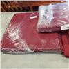 Image 2 : 3 BUNDLES OF NEW MAROON TABLE CLOTHS , 72X72 AND 52X96